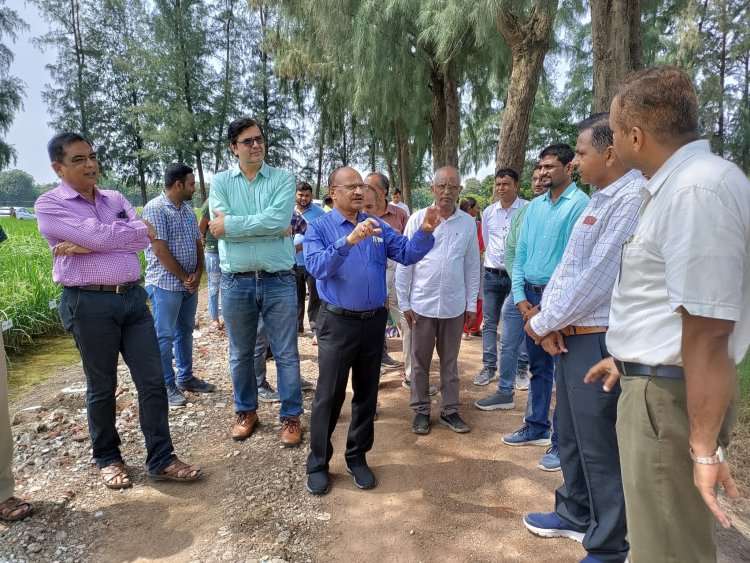 Hon'ble Vice Chancellor Dr. Z. P. Patel visited Main Rice Research Centre, Navsari on October 6, 2022 and reviewed the different research activities of State and ICAR-AICRP (Rice).