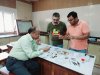 Hon’ble Vice Chancellor Dr. Z. P. Patel visited the Department of Entomology, N. M. College of Agriculture, Navsari on November 13, 2022 (SUNDAY) to review the assigned work of preparation of beautiful insect specimens.
