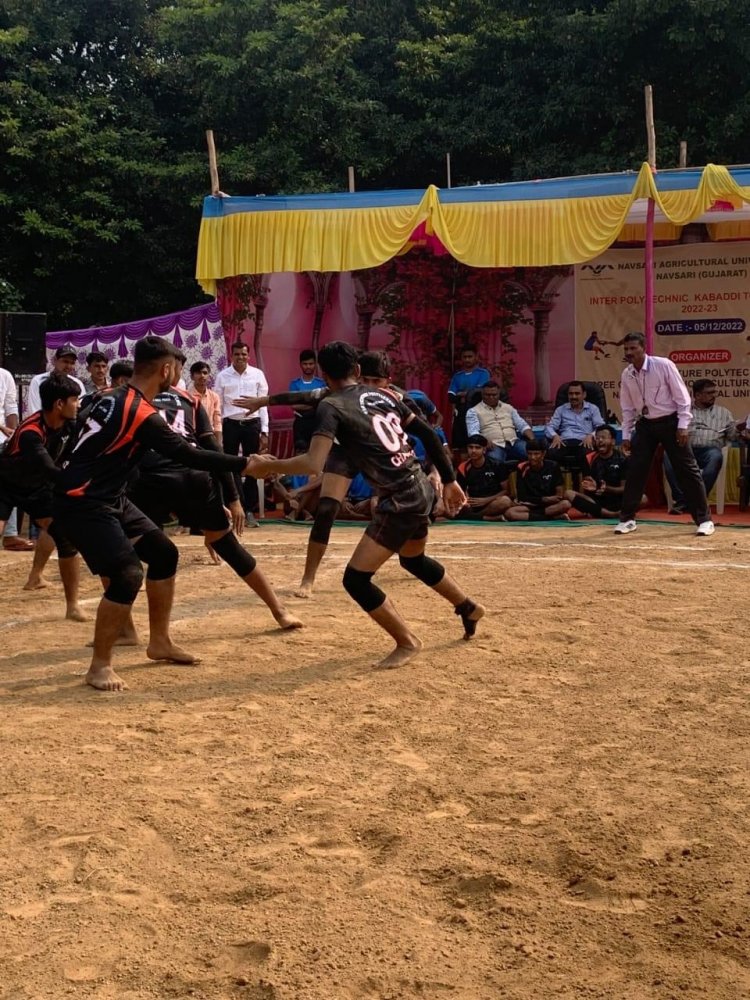 Inter Polytechnic Kabaddi tournament of NAU, organized by Horticulture Polytechnic, Paria.