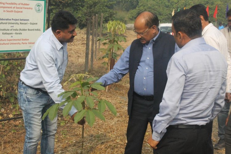 Hon’ble Vice-Chancellor visited Agriculture Experimental Station, Paria on December 5, 2022