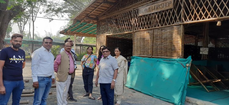 Shri Kiranbhai Patel, Jt. MD, ASPEE Group of Companies, Mumbai and his family visited Centre of Excellence on Post Harvest Technology, Bamboo Resource Centre and Banana Pseudostem Unit at NAU.