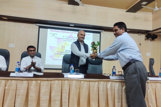 Four days “Heartfulness Meditation and Life – Skills Program” was organized by Directorate of Students Welfare, NAU in the association with Heartful campus, Ranga Reddy District, Telangana.