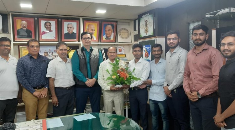 Hon’ble Vice-Chancellor Dr. Z. P. Patel congratulated and expressed best wishes to the Under Graduate Students of NAU, Navsari, who cracked ICAR AIEEA (PG) Examination and got admission in IARI, New Delhi and various other SAUs.