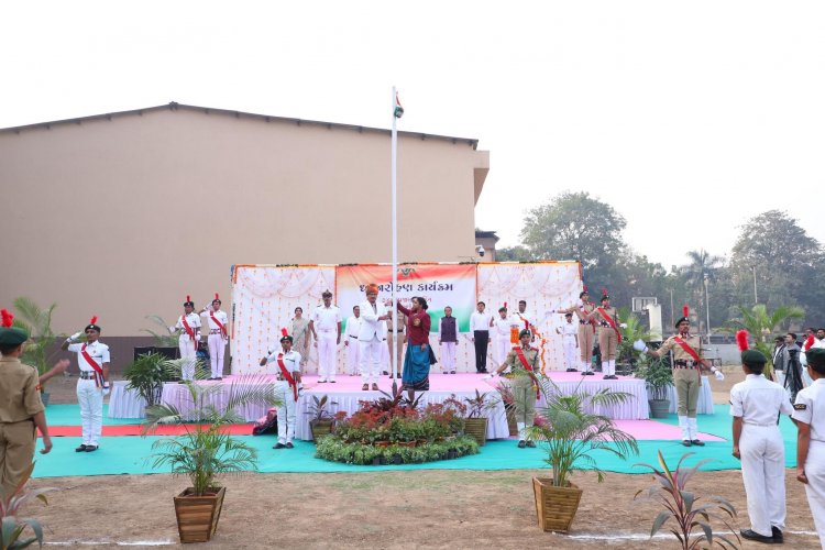 Celebration of 74th  Republic Day at Navsari Agricultural University.