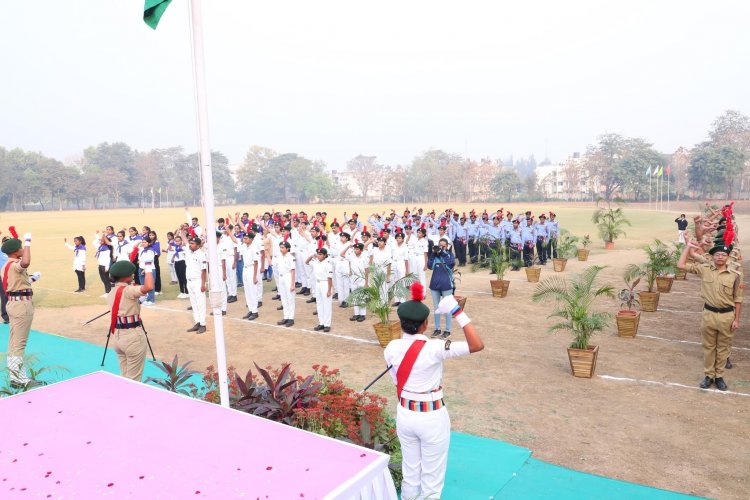 Celebration of 74th  Republic Day at Navsari Agricultural University.