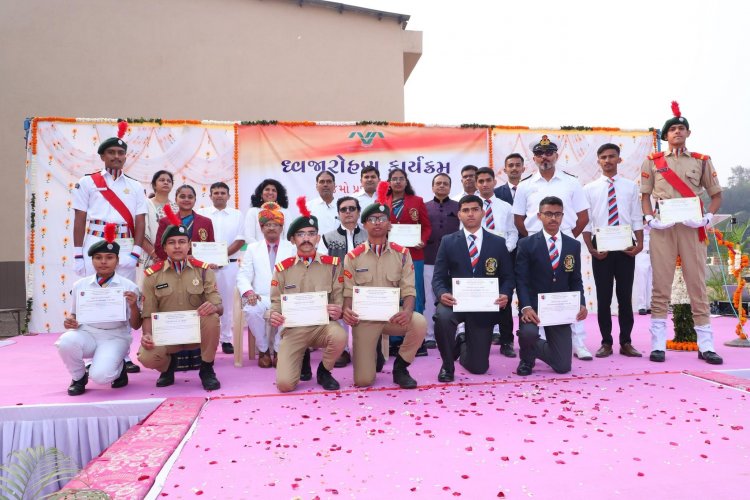 Celebration of 74th  Republic Day at Navsari Agricultural University.