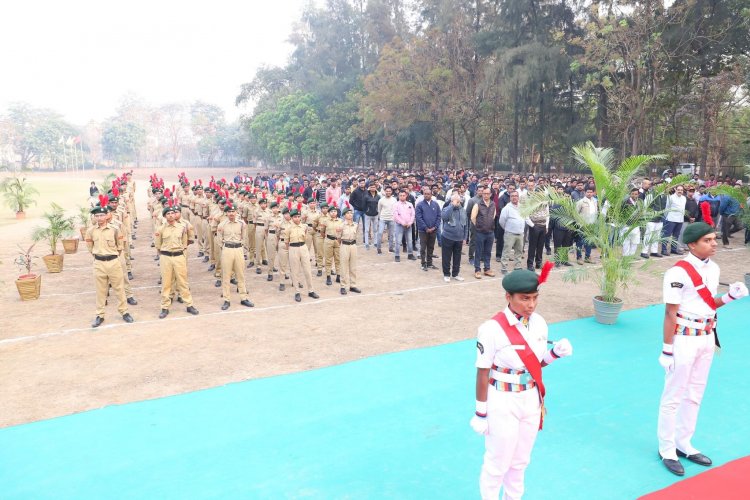 Celebration of 74th  Republic Day at Navsari Agricultural University.