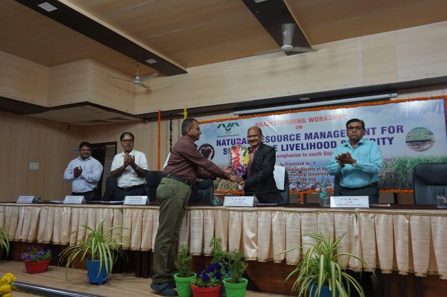 Hon'ble Vice-Chancellor Dr. Z. P. Patel inaugurated the Brainstorming workshop on 'Natural Resource Management for Sustainable Livelihood Security (Special emphasise to south Gujarat)', organized by Navsari Chapter of Indian Society of Agronomy (NC-ISA) on February 9, 2023 at Navsari.