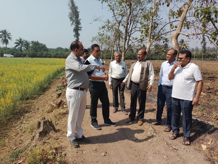 Hon’ble Vice Chancellor Dr. Z. P. Patel along with Dr. V. R. Naik, Associate Director of Research visited the Agronomy Farm, NMCA, Navsari on February 06, 2023.