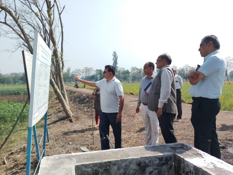 Hon’ble Vice Chancellor Dr. Z. P. Patel along with Dr. V. R. Naik, Associate Director of Research visited the Agronomy Farm, NMCA, Navsari on February 06, 2023.