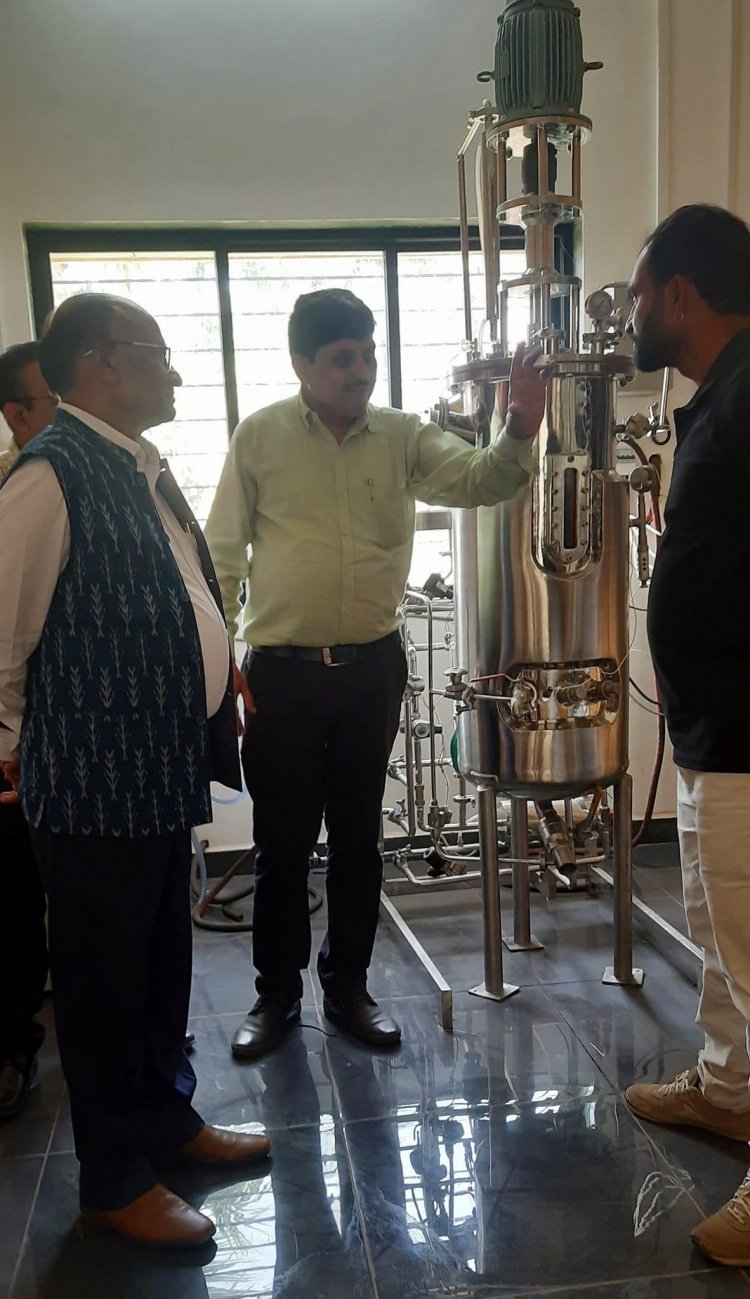 Hon’ble Vice-Chancellor Dr. Z. P. Patel visited 'Center of Excellence on Mushroom Research and Biopesticide Research & Production Unit', College of Agriculture Waghai on February 04, 2023.