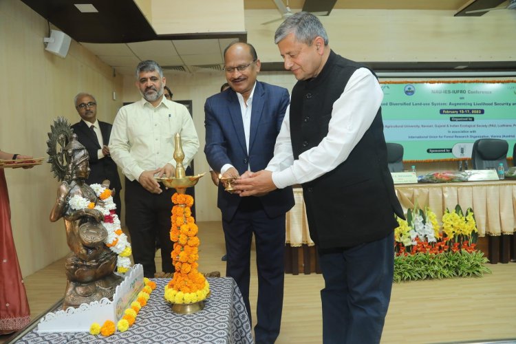 The NAU-IES-IUFRO Conference-2023 on “Tree Based Diversified Land-use System: Augmenting Livelihood Security and Industrial Growth” organized by NAU Navsari in collaboration with “Indian Ecological Society”, Ludhiana Punjab, and Gujarat State Chapter of IES in association with International Union for Forest Research Organizations (IUFRO), Vienna (Austria) supported by ICAR, New Delhi and SERB (DST), New Delhi including many eminent private firms.