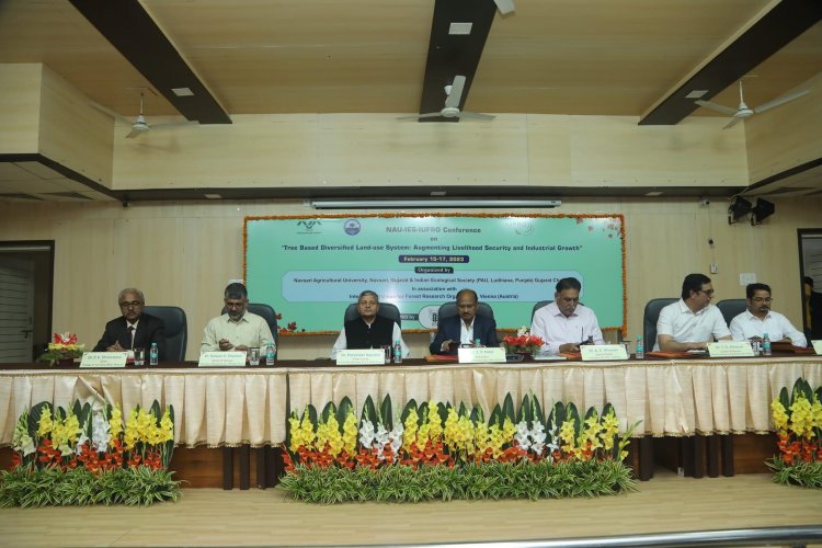 The NAU-IES-IUFRO Conference-2023 on “Tree Based Diversified Land-use System: Augmenting Livelihood Security and Industrial Growth” organized by NAU Navsari in collaboration with “Indian Ecological Society”, Ludhiana Punjab, and Gujarat State Chapter of IES in association with International Union for Forest Research Organizations (IUFRO), Vienna (Austria) supported by ICAR, New Delhi and SERB (DST), New Delhi including many eminent private firms.