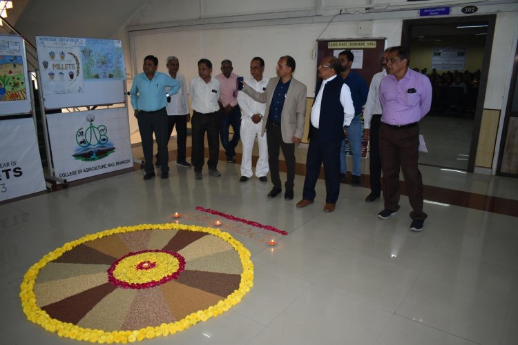 International Year of Millets was celebrated at the College of Agriculture, Bharuch in collaboration with Hill Millets Research Station, Waghai on February 20, 2023.