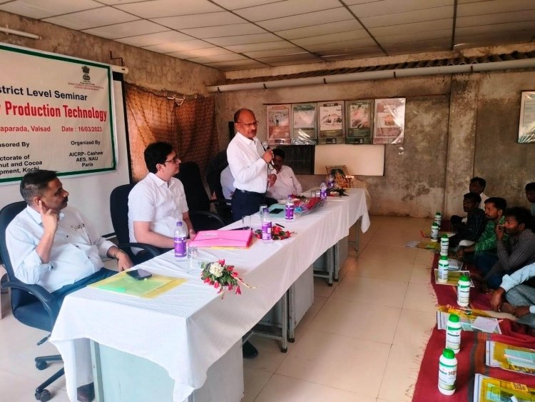 seminar on “Cashew Production Technology” sponsored by Directorate of Cashewnut and Cocoa Development, Kochi and organized by AICRP, Cashew, Agriculture Experimental Station, Paria