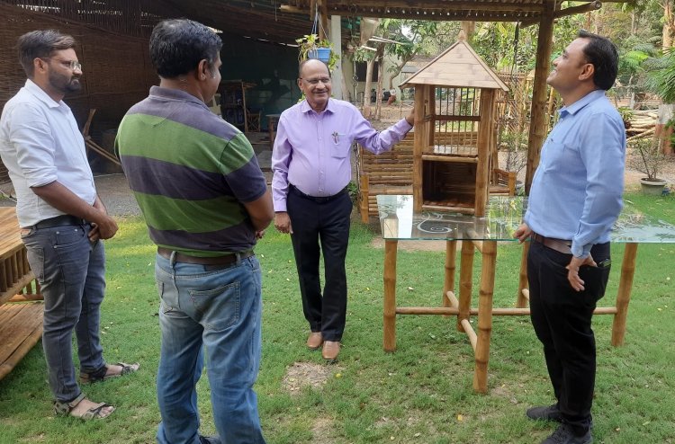 Hon’ble Vice-Chancellor Dr. Z. P. Patel made a visit to the Bamboo Resource Center, College of Forestry, and reviewed several works and projects ongoing in the BRC