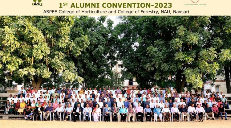 The Alumni Convention of Horticulture and Forestry faculty- 'BaghVan' was inaugurated by Hon'ble Vice-Chancellor Dr. Z. P. Patel on April 14, 2023.