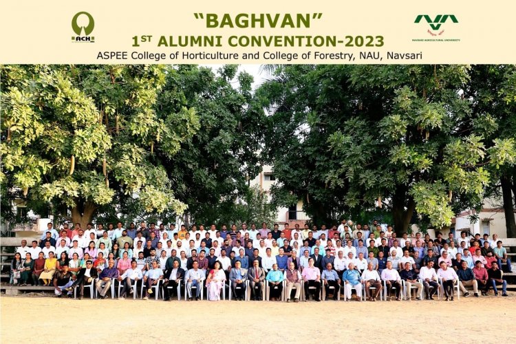 The Alumni Convention of Horticulture and Forestry faculty- 'BaghVan' was inaugurated by Hon'ble Vice-Chancellor Dr. Z. P. Patel on April 14, 2023.