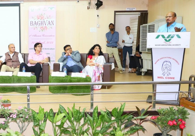 The Alumni Convention of Horticulture and Forestry faculty- 'BaghVan' was inaugurated by Hon'ble Vice-Chancellor Dr. Z. P. Patel on April 14, 2023.