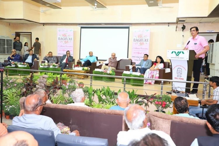 The Alumni Convention of Horticulture and Forestry faculty- 'BaghVan' was inaugurated by Hon'ble Vice-Chancellor Dr. Z. P. Patel on April 14, 2023.