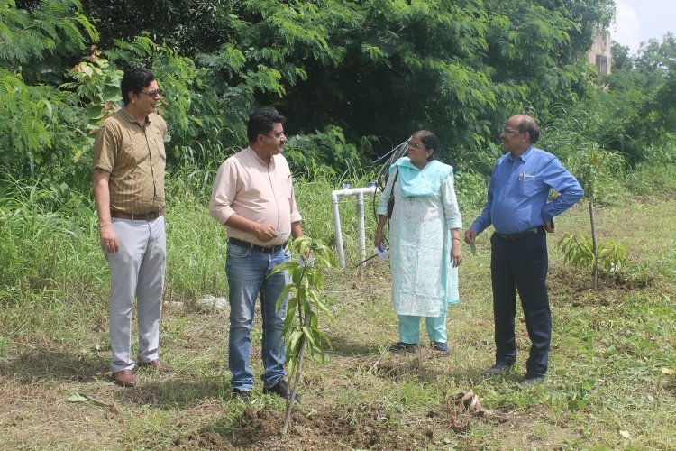 Hon’ble Vice-Chancellor Dr. Z. P. Patel along with Dr. T. R. Ahlawat, Director of Research visited Agricultural Experimental Station, Paria on August 29, 2023.