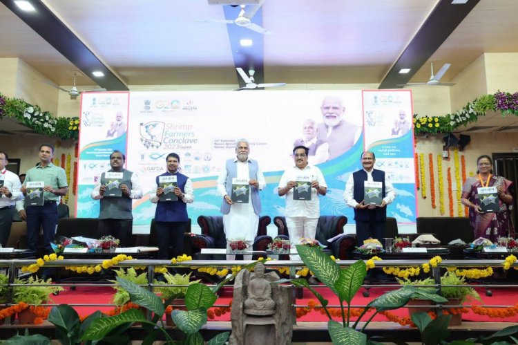 The "Shrimp Farmers Conclave 2023," organized by ICAR – Central Institute of Brackishwater Aquaculture, took place at Navsari Agricultural University on September 14, 2023.