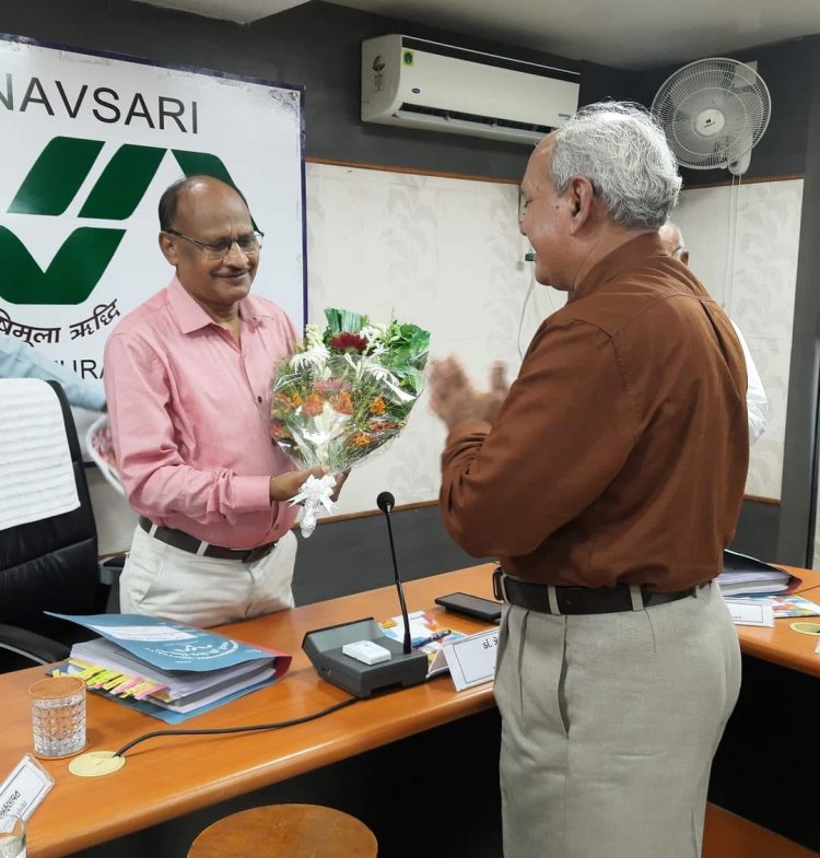 Hon’ble Vice-Chancellor Dr. Z. P. Patel chaired the 58th Construction Committee meeting organized by the Office of the Executive Engineer, NAU on September 20, 2023