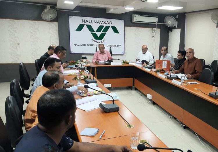 Hon’ble Vice-Chancellor Dr. Z. P. Patel chaired the 58th Construction Committee meeting organized by the Office of the Executive Engineer, NAU on September 20, 2023