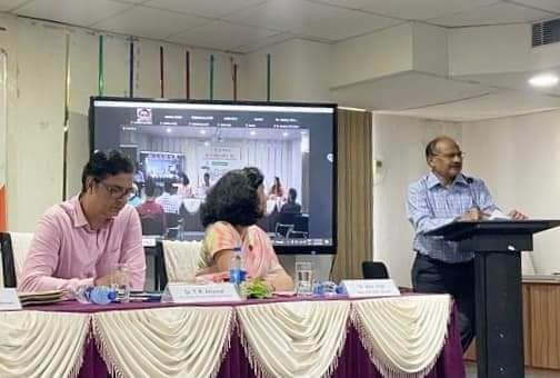 Hon'ble Vice-Chancellor Dr. Z. P. Patel presided over the inaugural function of the workshop on 'National Agricultural Research and Education System-Blended Learning Platform (NARES-BLP)' jointly organised by NAU in collaboration with ICAR-IASRI on September 22, 2023 at NAU