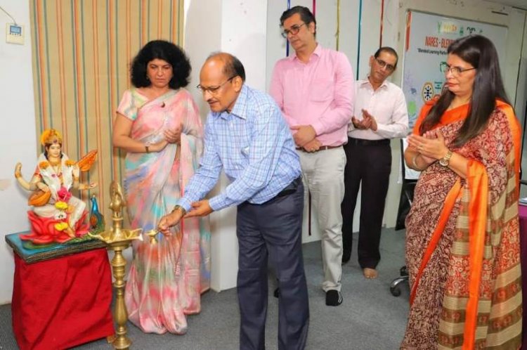 Hon'ble Vice-Chancellor Dr. Z. P. Patel presided over the inaugural function of the workshop on 'National Agricultural Research and Education System-Blended Learning Platform (NARES-BLP)' jointly organised by NAU in collaboration with ICAR-IASRI on September 22, 2023 at NAU