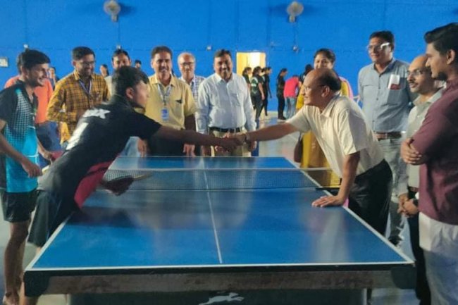 Hon'ble Vice-Chancellor Dr. Z. P. Patel inaugurated the 'Intercollegiate Table Tennis Tournament- 2023-24' of NAU Navsari on October 26, 2023. 