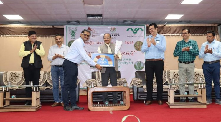 To mark the Celebration of the International Year of Millets-2023, the 'Millets Krishi Mela' was organized at Hill Millet Research Station, Waghai on September 03, 2023.