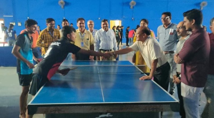 Hon'ble Vice-Chancellor Dr. Z. P. Patel inaugurated the 'Intercollegiate Table Tennis Tournament- 2023-24' of NAU Navsari on October 26, 2023. 