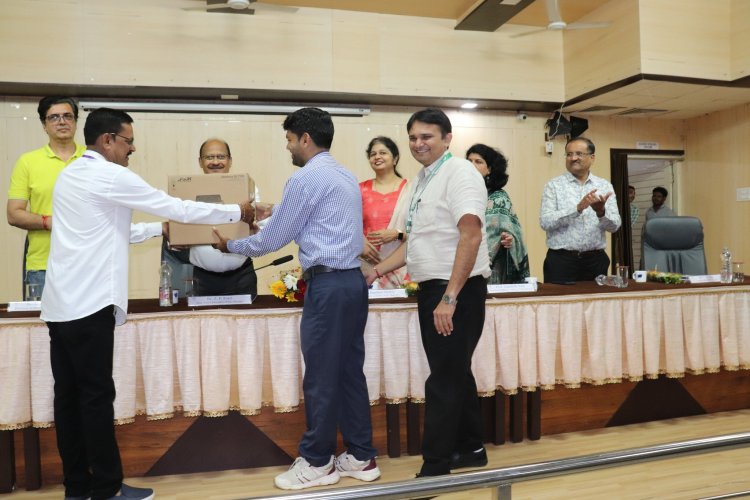 On September 21, 2023 The Centralized IT Device Purchase distribution program was conducted under the distinguished Leadership of the Honorable Vice Chancellor, Dr. Z. P. Patel Sir