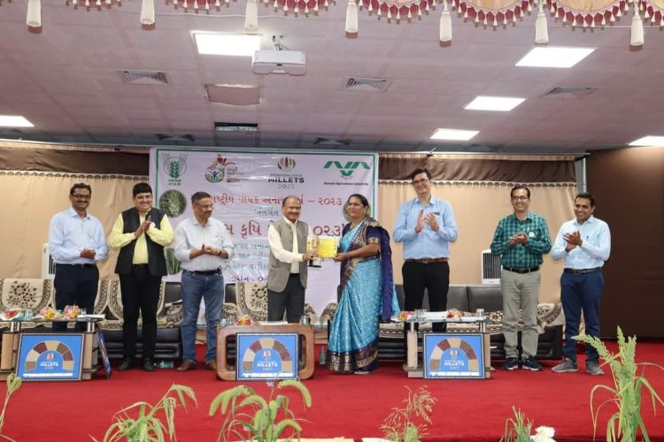 To mark the Celebration of the International Year of Millets-2023, the 'Millets Krishi Mela' was organized at Hill Millet Research Station, Waghai on September 03, 2023.