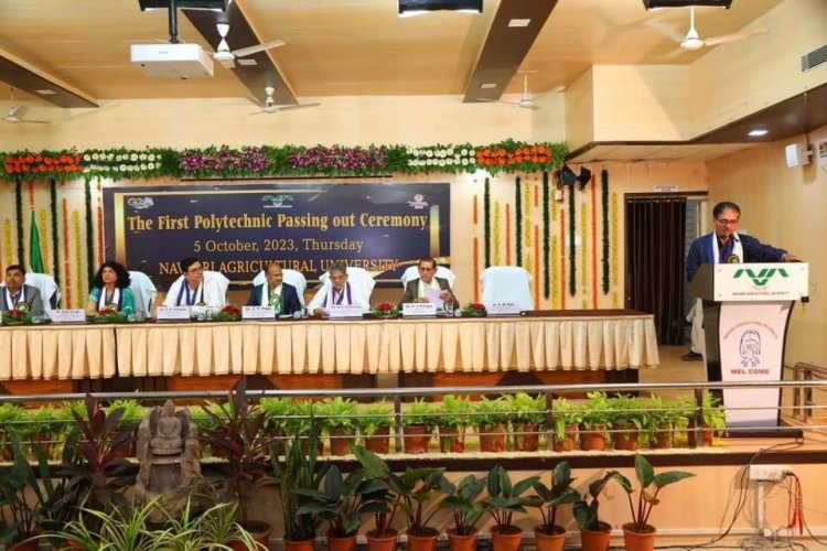 Hon'ble Vice-Chancellor Dr. Z. P. Patel presided over the “First Polytechnic Passing Out Ceremony” held on October 05, 2023, at the Central Examination Hall, Navsari.