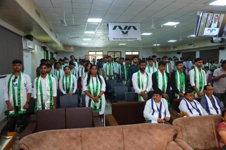 Hon'ble Vice-Chancellor Dr. Z. P. Patel presided over the “First Polytechnic Passing Out Ceremony” held on October 05, 2023, at the Central Examination Hall, Navsari.