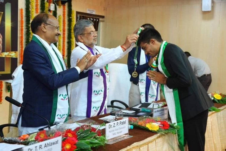 Hon'ble Vice-Chancellor Dr. Z. P. Patel presided over the “First Polytechnic Passing Out Ceremony” held on October 05, 2023, at the Central Examination Hall, Navsari.