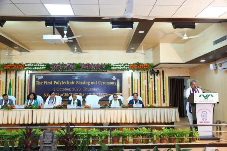 Hon'ble Vice-Chancellor Dr. Z. P. Patel presided over the “First Polytechnic Passing Out Ceremony” held on October 05, 2023, at the Central Examination Hall, Navsari.