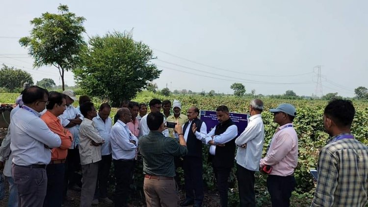 'World Cotton Day' was celebrated by Main Cotton Research Station, Surat by organizing a farmers workshop as a part of CCI-ICAR-Central Institute for Cotton Research (CICR) BMPs Extension Project at APMC, Nizar Dist. Tapi on October 07, 2023.