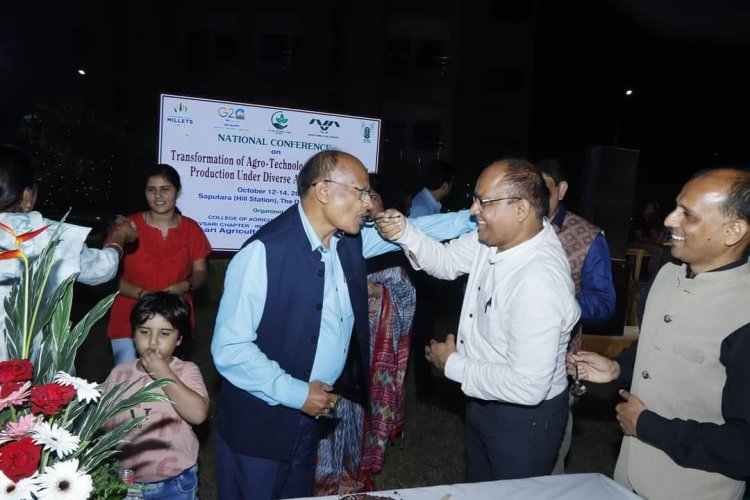 The organizers of the National Conference on 'Transformation of Agro-technologies for Enhancing Production under Diverse Agro-ecosystem' arranged a special program to commemorate Dr. Z. P. Patel sir's three years as the Vice-Chancellor of Navsari Agricultural University. 