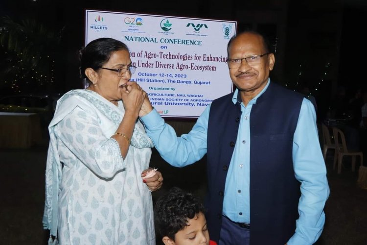 The organizers of the National Conference on 'Transformation of Agro-technologies for Enhancing Production under Diverse Agro-ecosystem' arranged a special program to commemorate Dr. Z. P. Patel sir's three years as the Vice-Chancellor of Navsari Agricultural University. 