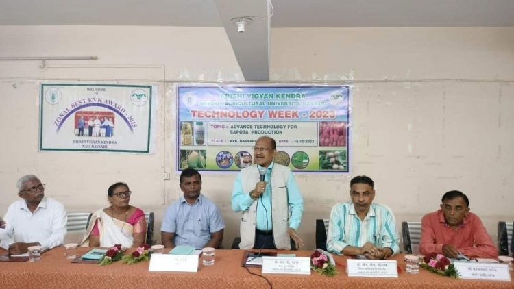 KVK Navsari hosted the inaugural ceremony of 'Technology Week-2023' and 'World Food Day' in the esteemed presence of Hon'ble Vice-Chancellor Dr. Z. P. Patel on October 16, 2023. 