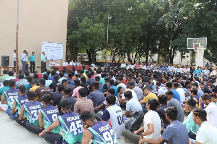 Hon'ble Vice-Chancellor Dr. Z. P. Patel inaugurated the 'Intercollegiate Basketball & Volleyball Tournament- 2023-24' of NAU Navsari on October 17, 2023. 