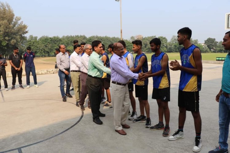 Hon'ble Vice-Chancellor Dr. Z. P. Patel inaugurated the 'Intercollegiate Basketball & Volleyball Tournament- 2023-24' of NAU Navsari on October 17, 2023. 