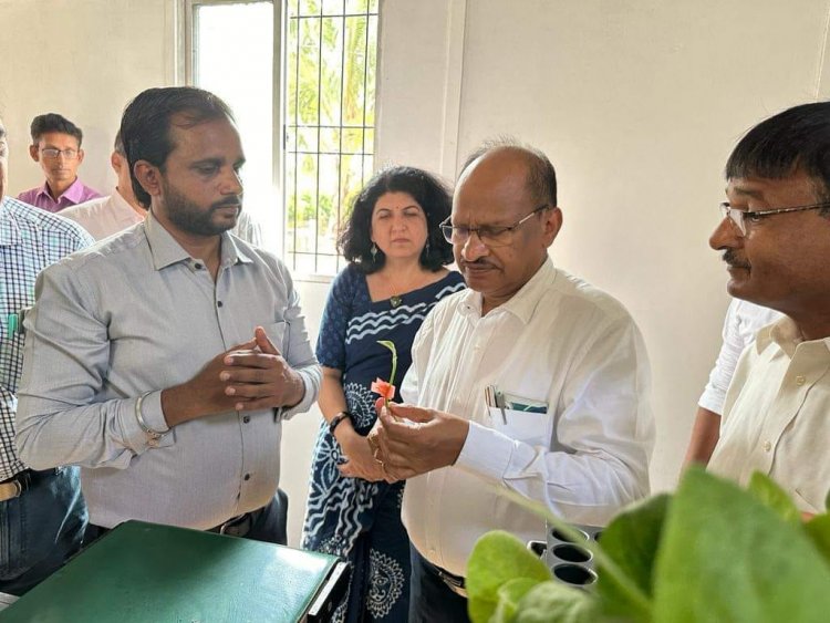 Hon’ble Vice Chancellor Dr. Z. P. Patel inaugurated the “Robotic Grafting Machine” for vegetable crops under RKVY project at Vegetable Research Farm, ASPEE College of Horticulture, Navsari 