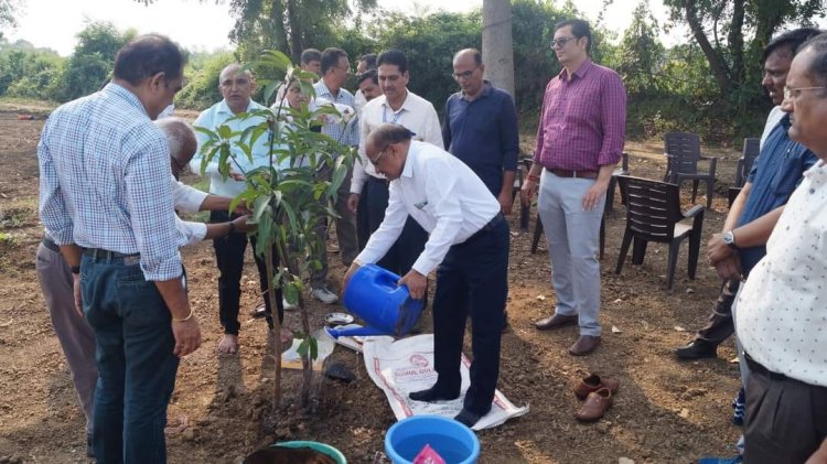 Mango plantation was done by Hon’ble Vice-Chancellor Dr. Z. P. Patel along with other dignitaries at Natural farming project location at main Campus of NAU on October 18, 2023. 