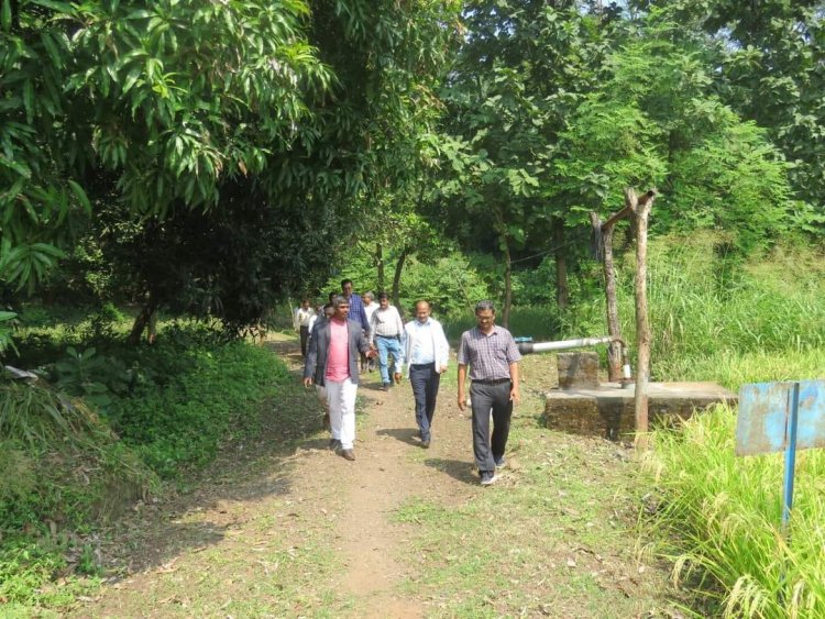 The 'Rubber Plantation Ceremony' held at Rambhas Farm, HMRS, Waghai on October 19, 2023, was graced by the esteemed presence of Hon’ble Vice-Chancellor Dr. Z. P. Patel. 