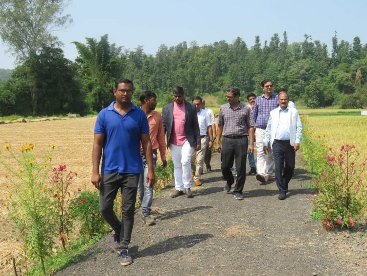 The 'Rubber Plantation Ceremony' held at Rambhas Farm, HMRS, Waghai on October 19, 2023, was graced by the esteemed presence of Hon’ble Vice-Chancellor Dr. Z. P. Patel. 