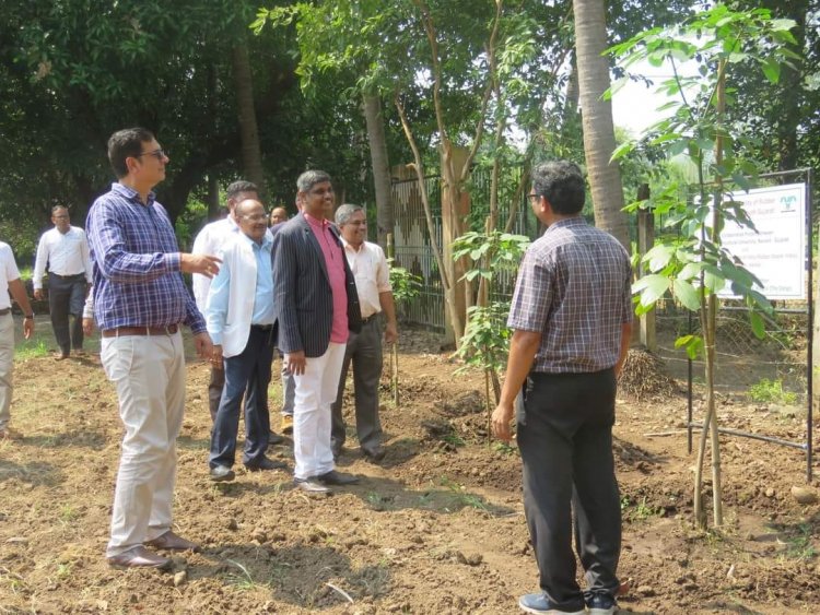 The 'Rubber Plantation Ceremony' held at Rambhas Farm, HMRS, Waghai on October 19, 2023, was graced by the esteemed presence of Hon’ble Vice-Chancellor Dr. Z. P. Patel. 